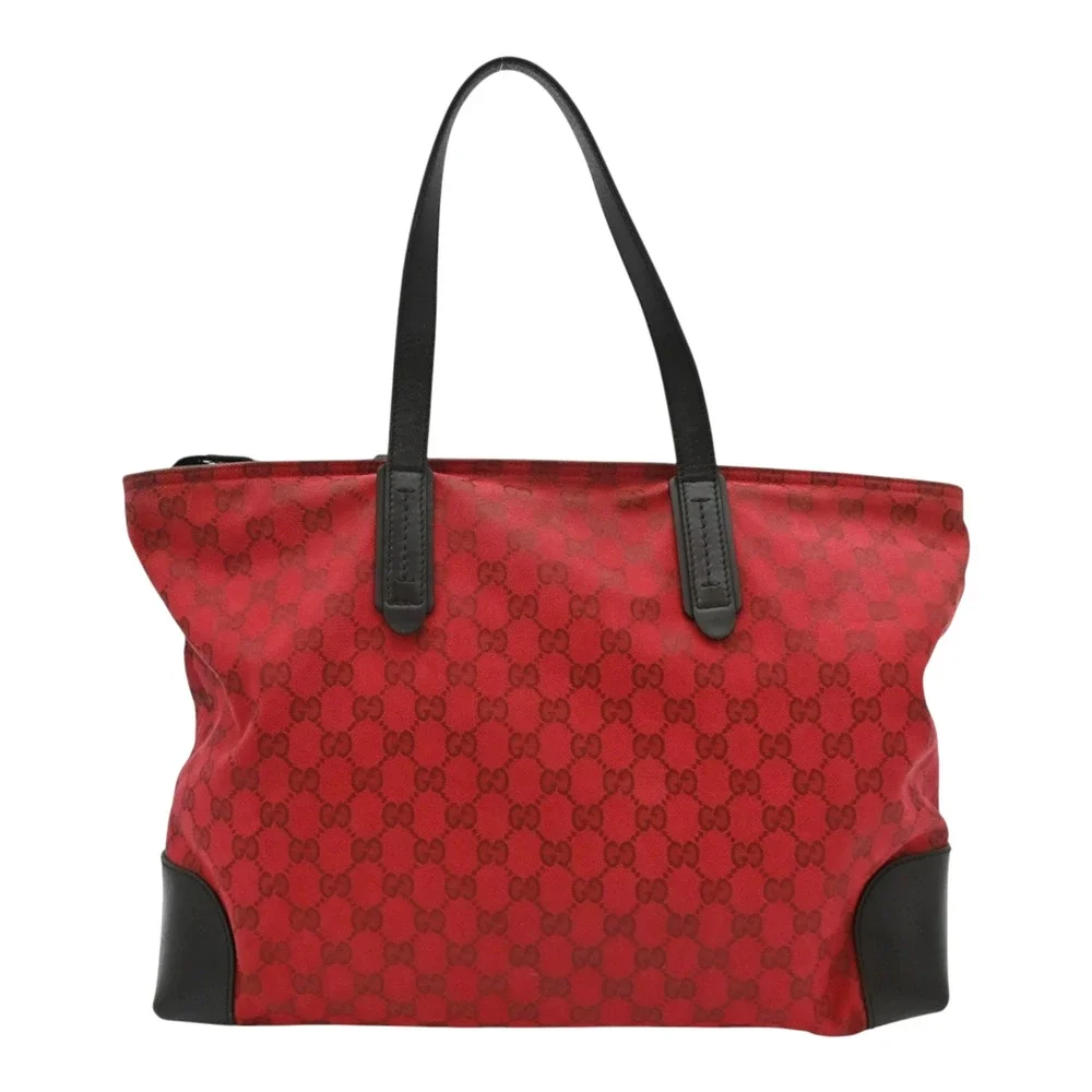 Gucci Red GG Canvas Tote Bag - Picture 2 of 16